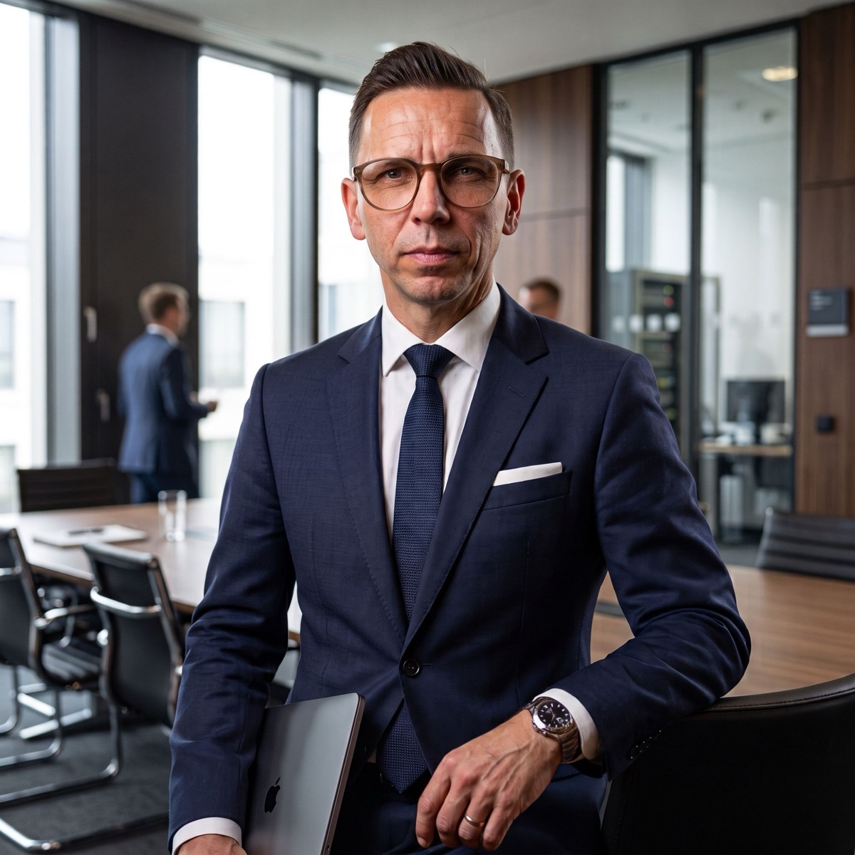 Porträt von Dirk Meyer im Besprechungsraum